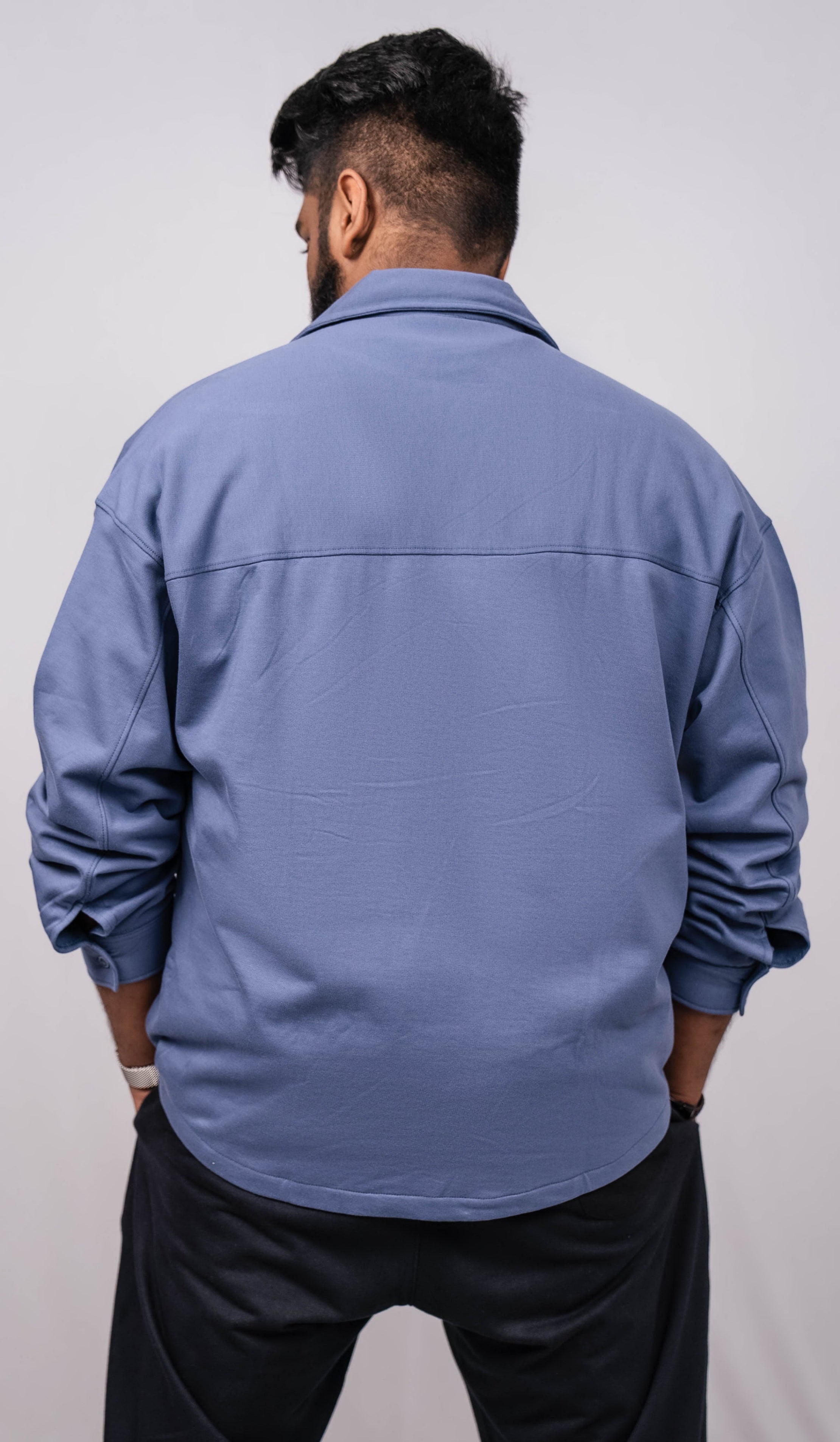 Crown Blue Regular Fit Shacket