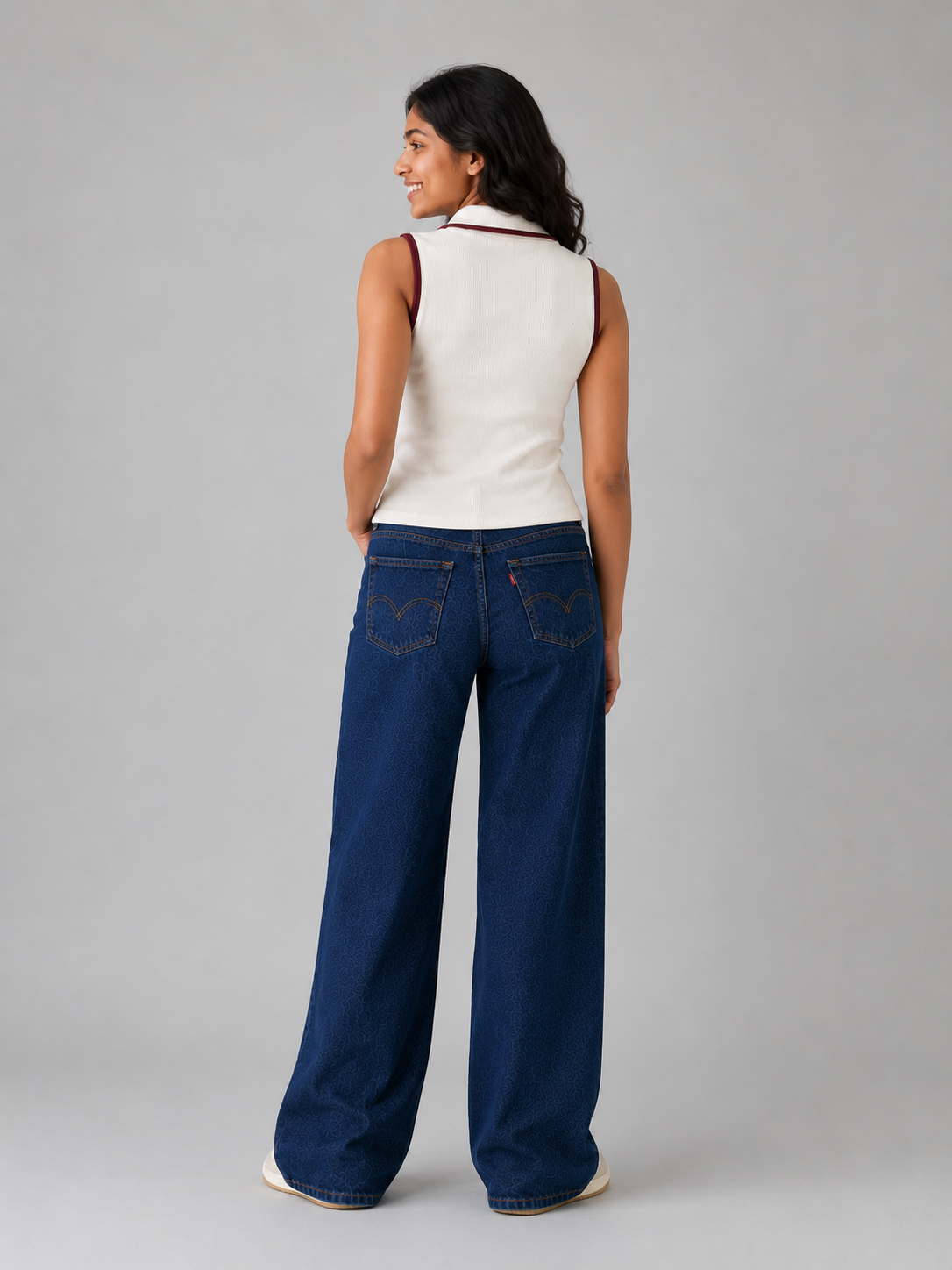 Womens Zipped POLO: White