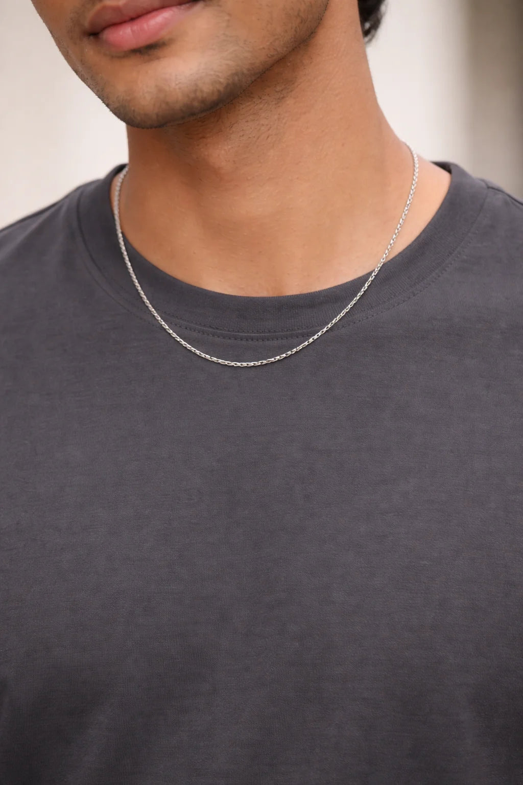 Dark Grey Crew Neck Regular Fit T-shirt