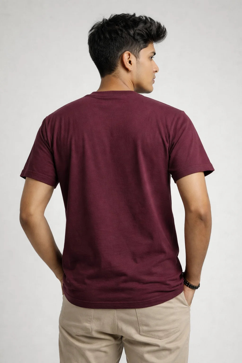 Chocolate sauce brown Crew Neck Regular Fit T-shirt