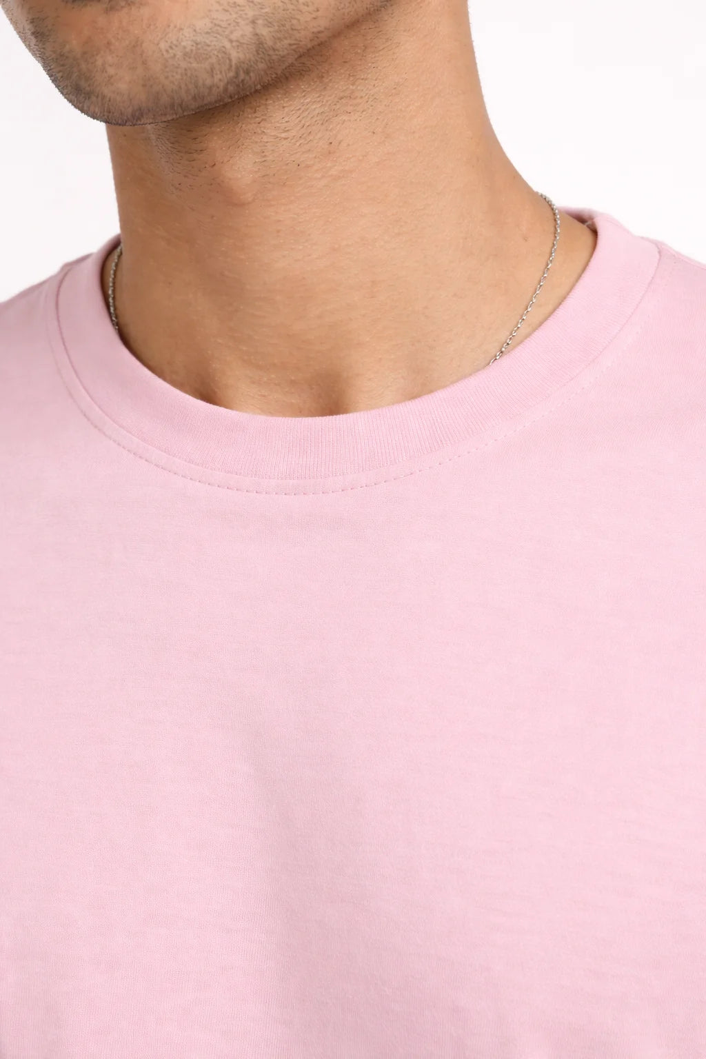 Peachy Pink Crew Neck Regular Fit T-shirt