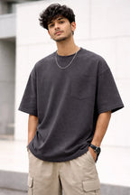 Boy Fit T-shirt with Pocket: Dark Grey
