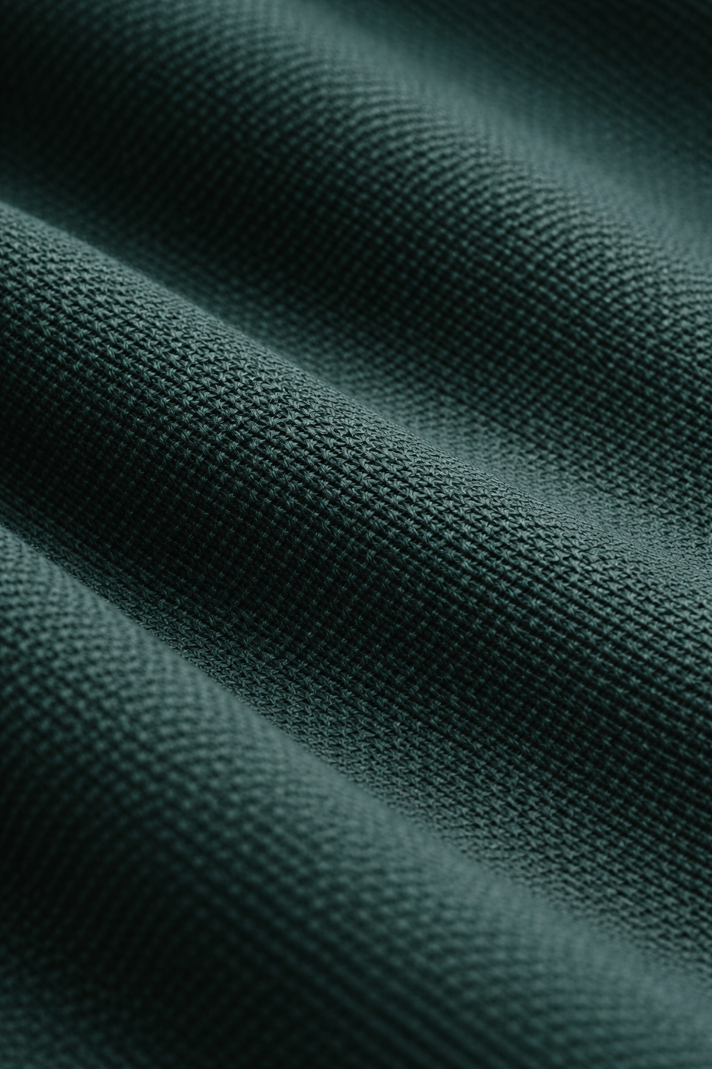 Forest Green 100% Cotton Piqué Raglan Sleeve Formal Shirt