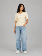 The Everyday Knit Polo: Butter Yellow
