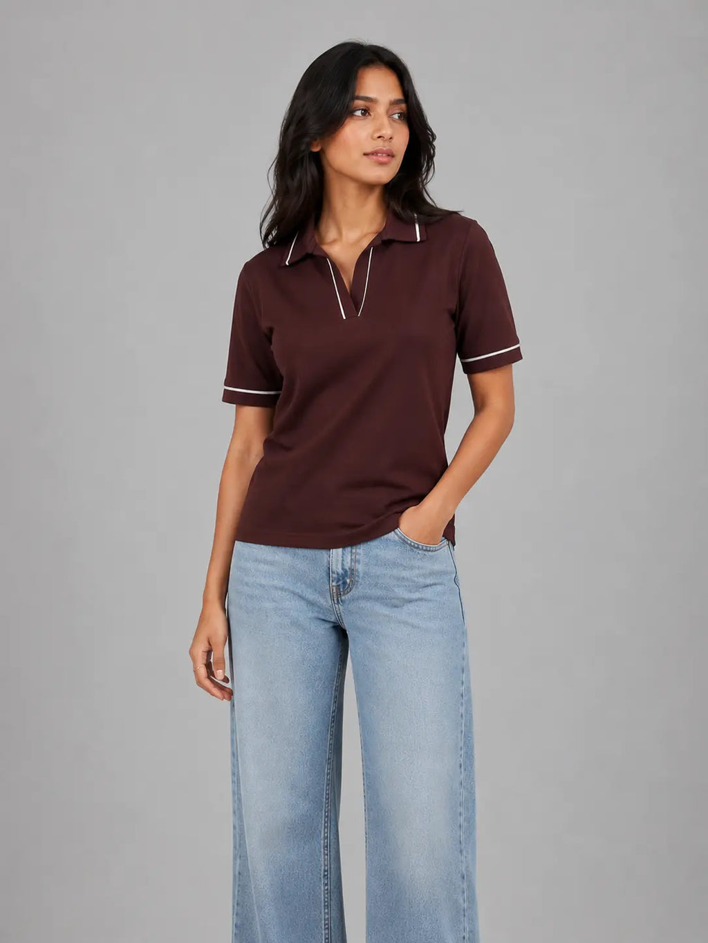 The Everyday Knit Polo: Burgundy
