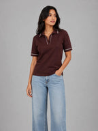The Everyday Knit Polo: Burgundy