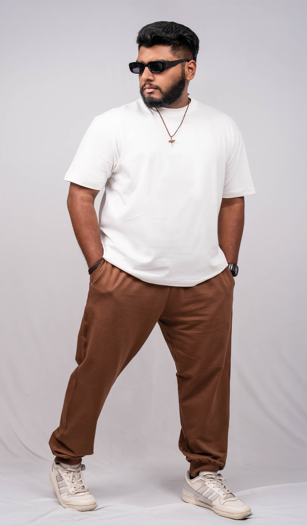 Pearl White Crew Neck Regular Fit T-shirt