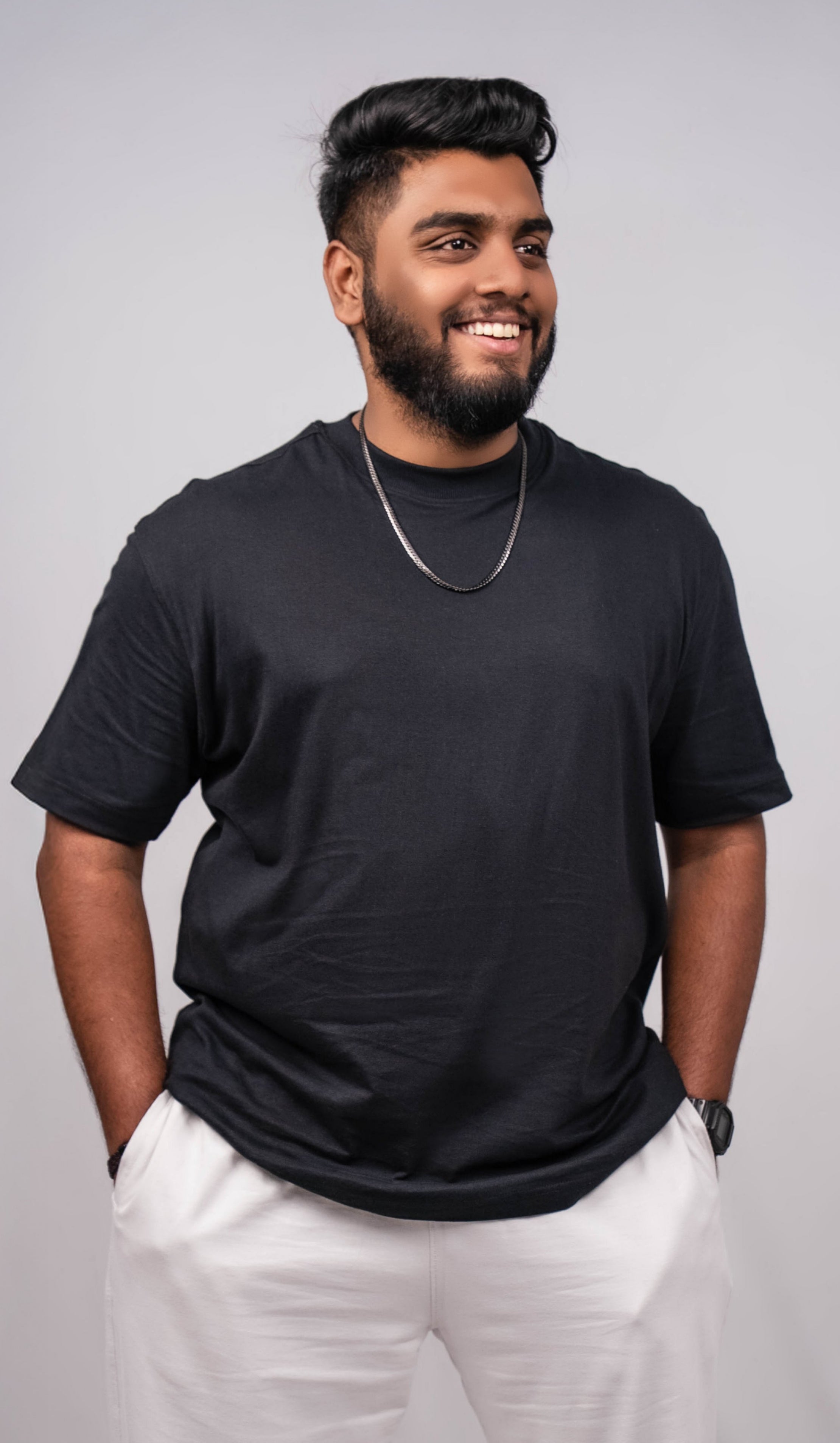 Black Crew Neck Regular Fit T-shirt