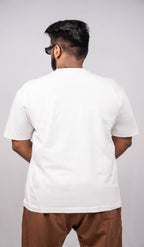 Pearl White Crew Neck Regular Fit T-shirt