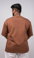 Truffle Brown Crew Neck Regular Fit T-shirt