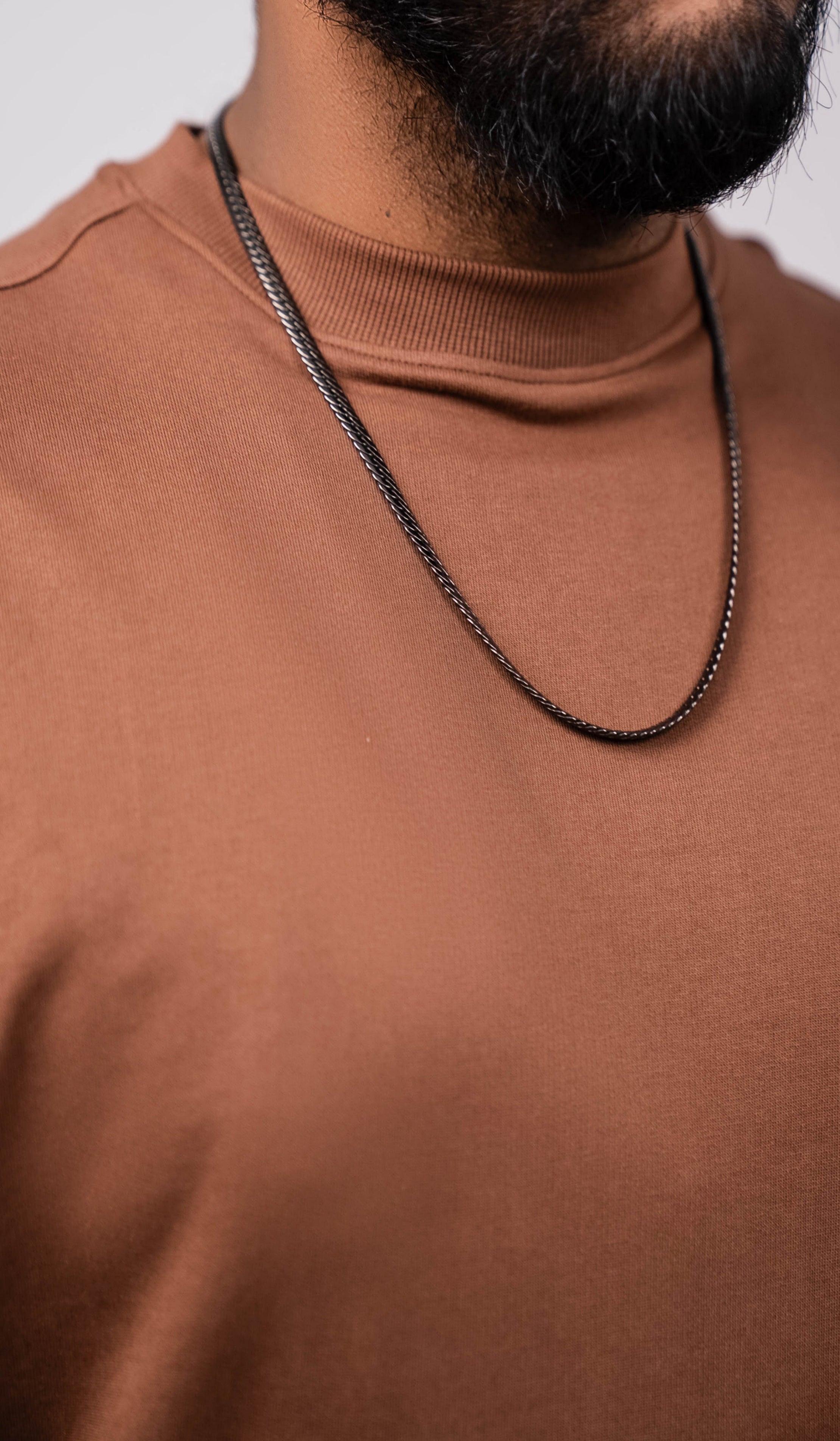 Truffle Brown Crew Neck Regular Fit T-shirt