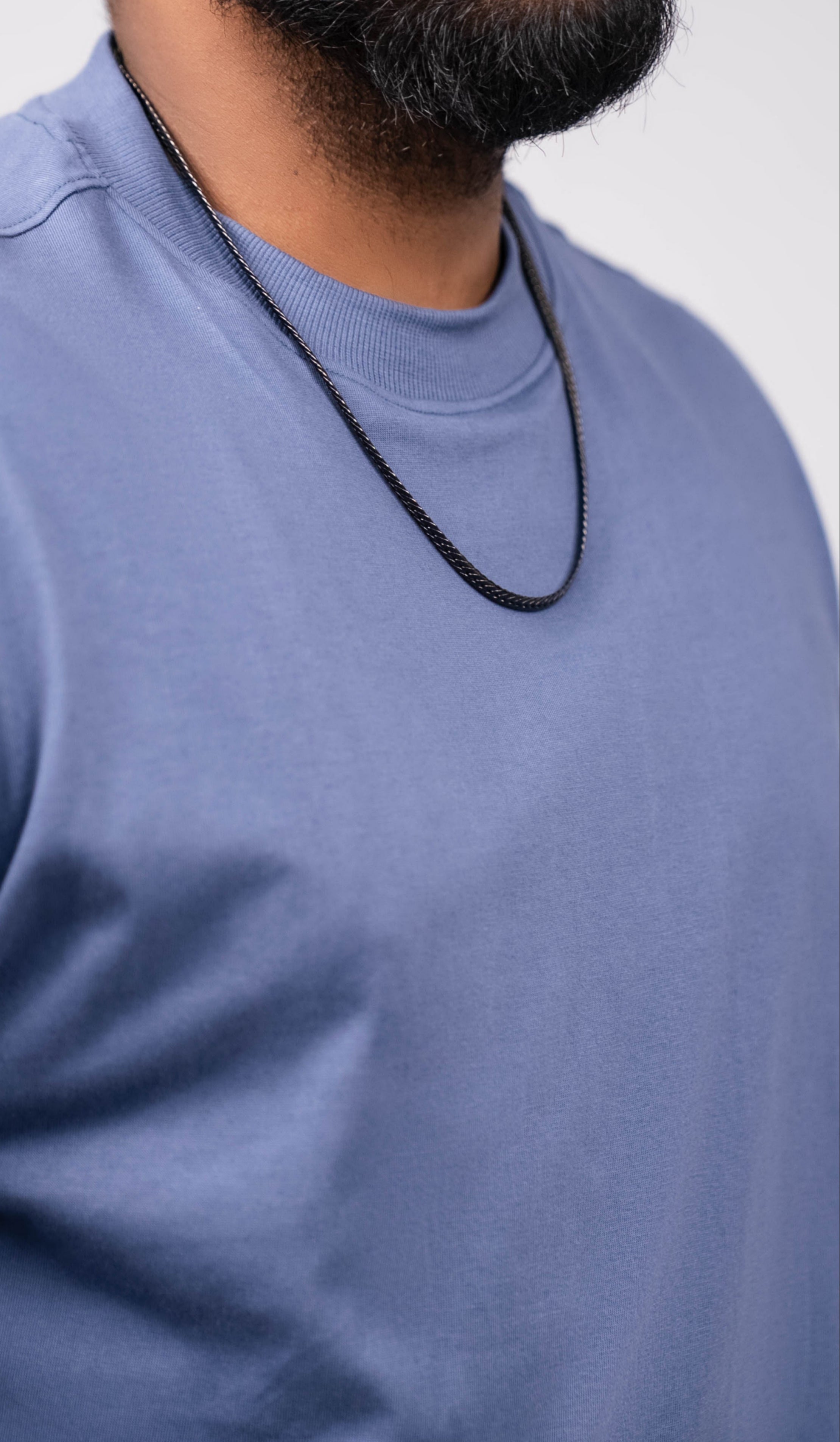 Crown Blue Crew Neck Regular Fit T-shirt