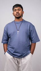 Crown blue Over Sized Fit T-Shirt