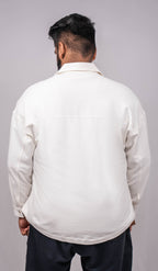Pearl White Regular Fit Shacket