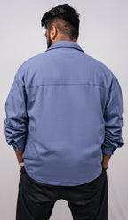 Crown Blue Regular Fit Shacket
