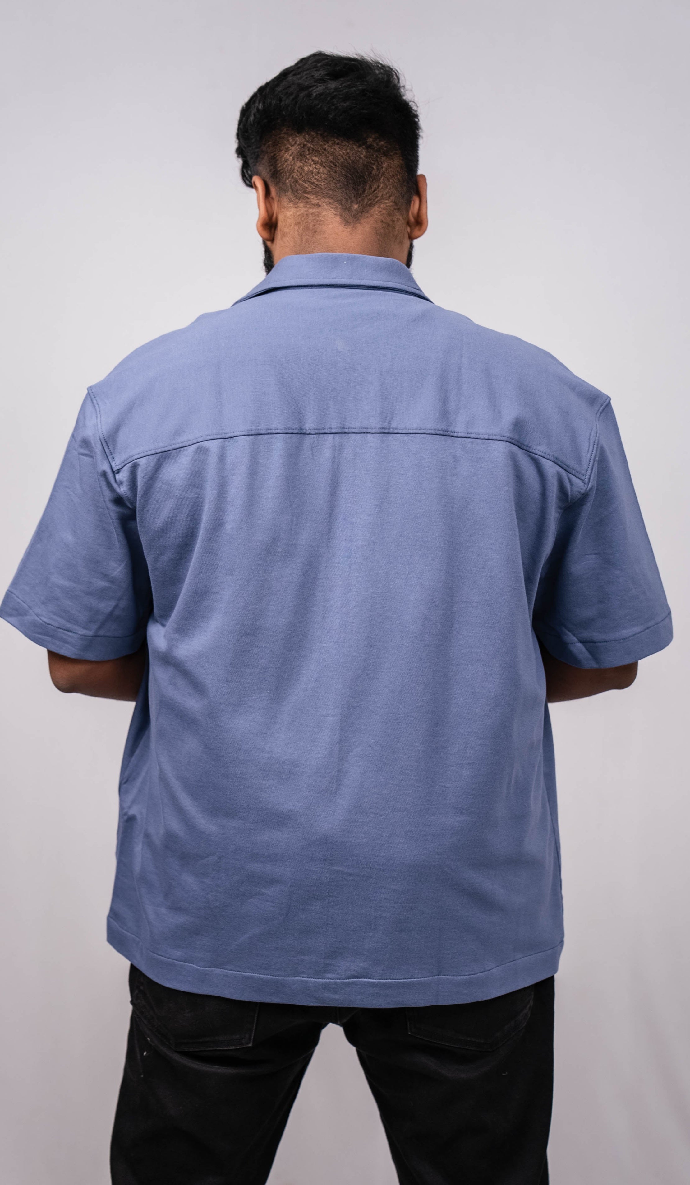 Crown Blue Resort Collar Shirt