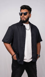 Black Resort Collar Shirt