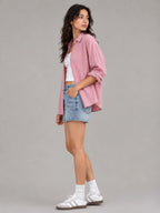 The Everyday Crinkle Shirt: Dusty Rose
