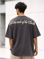 To The Ends of the Earth Dark Grey Over Sized Fit T-Shirt