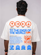 All of us,For All of them Pearl White Over Sized Fit T-Shirt