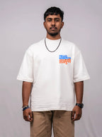 All of us,For All of them Pearl White Over Sized Fit T-Shirt