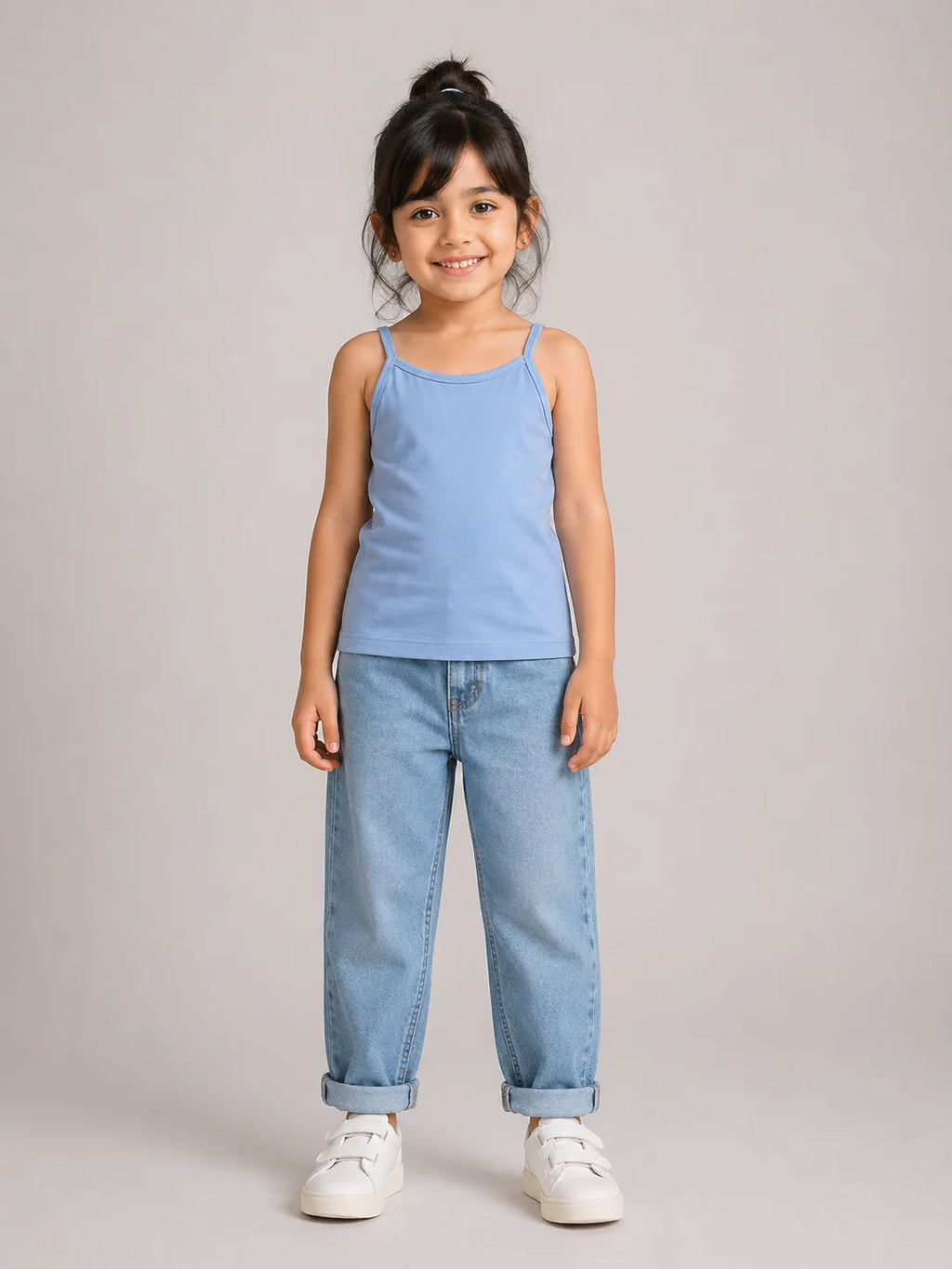 Girls Spaghetti top: Powder Blue