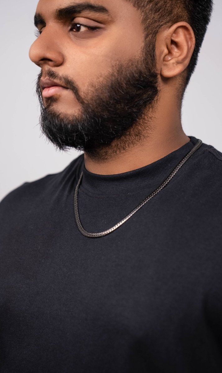 Black Crew Neck Regular Fit T-shirt - Shop For Asha