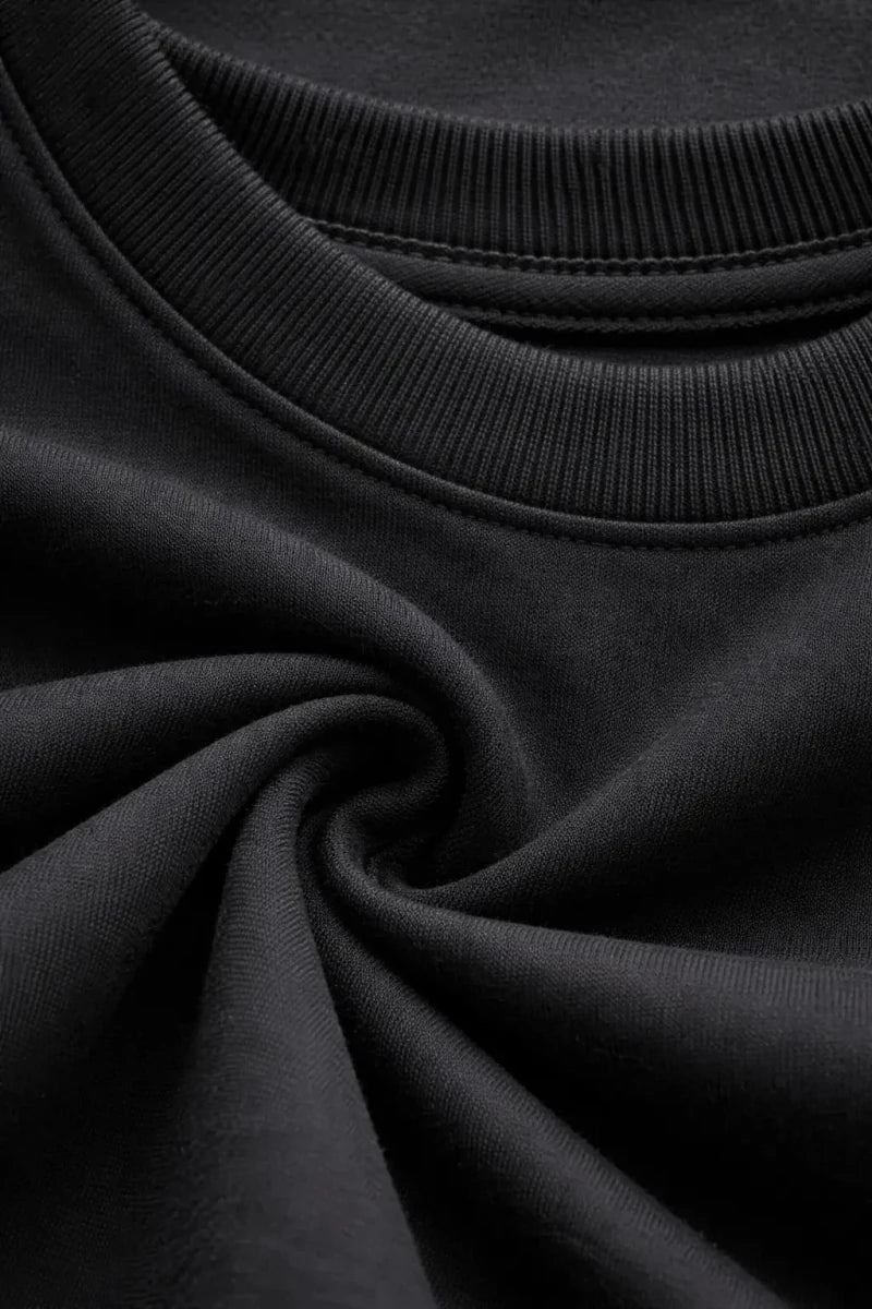 Black Crew Neck T-Shirt - Shop For Asha