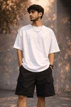Black French Terry Cargo Shorts - Shop For Asha