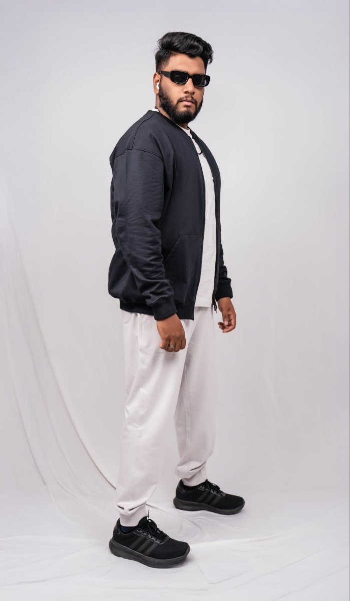 Black Regular Fit Bomber Jacket - Shop For Asha