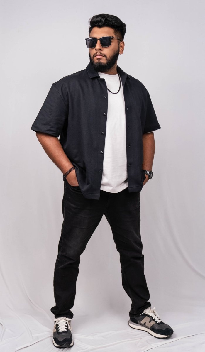 Black Resort Collar Shirt - Shop For Asha