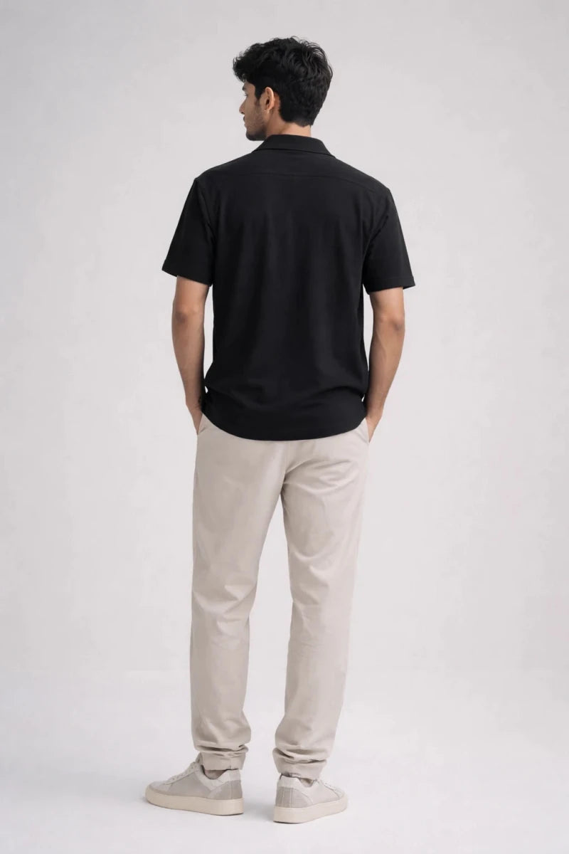 Black Resort Collar Shirt - Shop For Asha