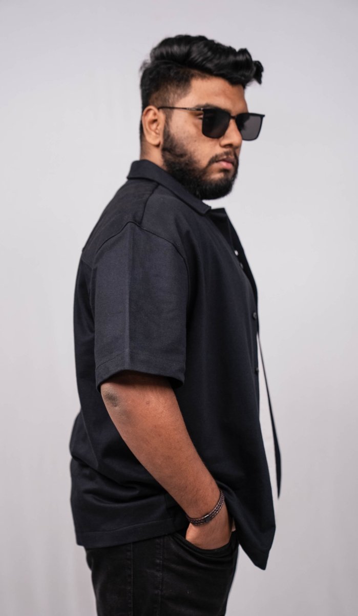 Black Resort Collar Shirt - Shop For Asha