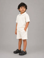 Boys Polo T-shirt: Coconut white