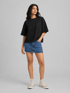 Box Fit T-Shirt: Black - Shop For Asha