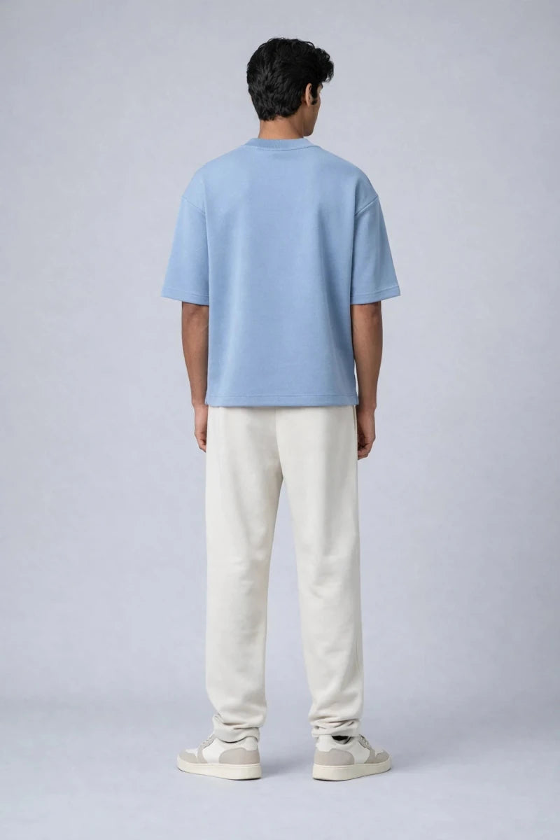 Box Fit T-Shirt: Finch Blue - Shop For Asha