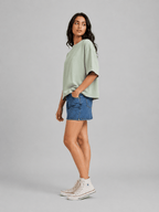 Box Fit T-Shirt: Sage Green for women - Shop For Asha