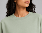 Box Fit T-Shirt: Sage Green for women - Shop For Asha