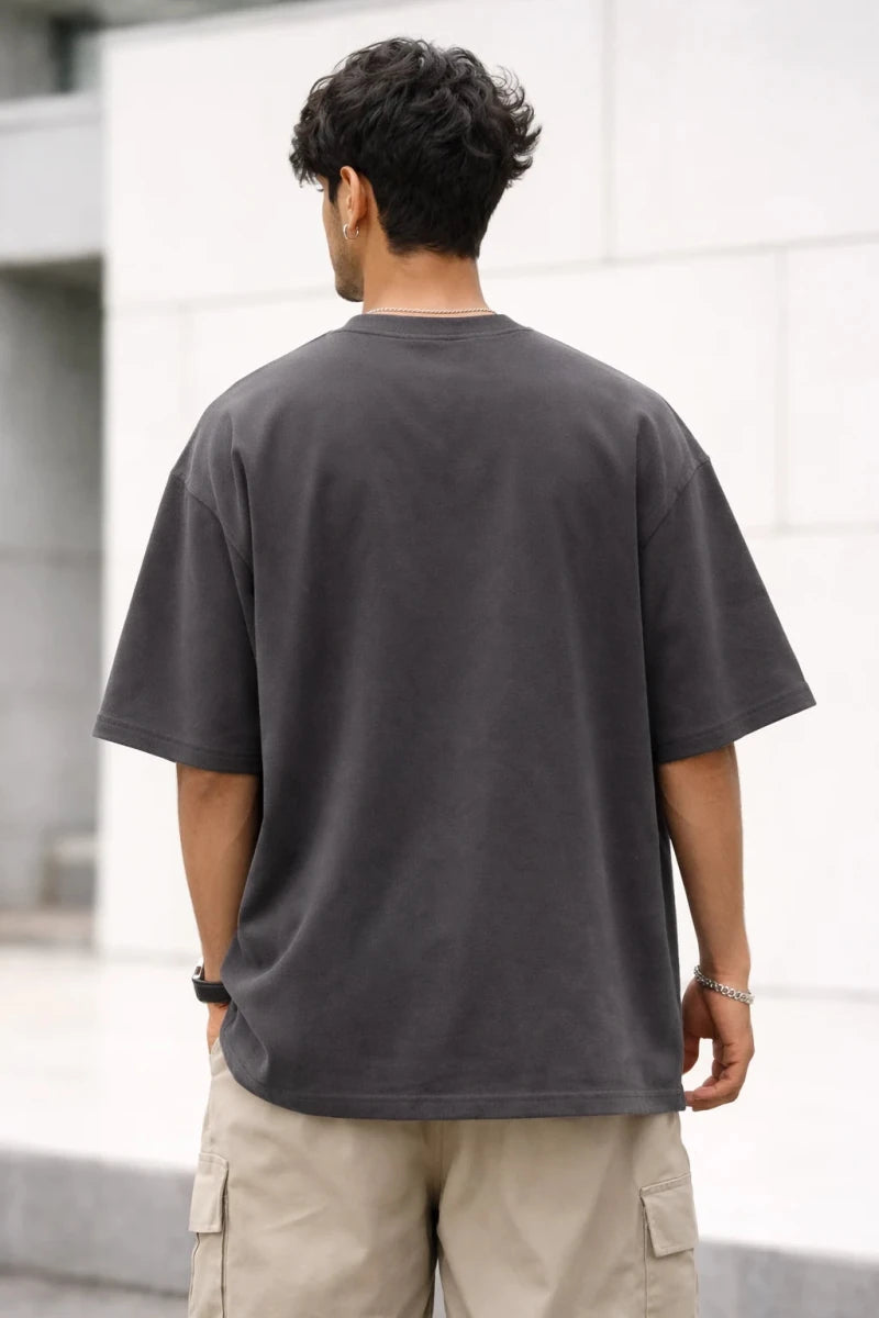 Boy Fit T-shirt with Pocket: Dark Grey - Shop For Asha