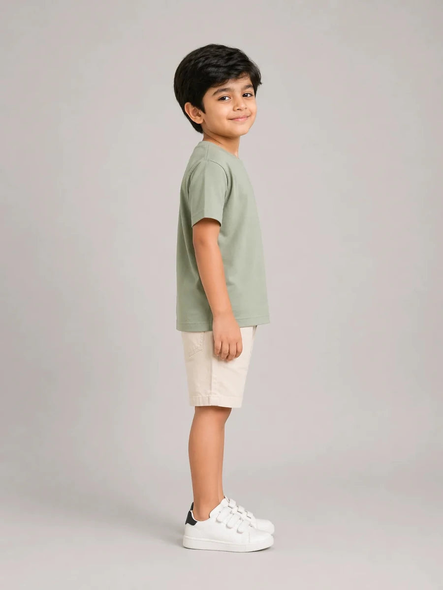 Boys Everyday T-shirt: Sage green - Shop For Asha