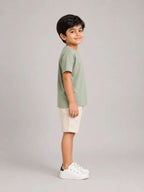 Boys Everyday T-shirt: Sage green - Shop For Asha