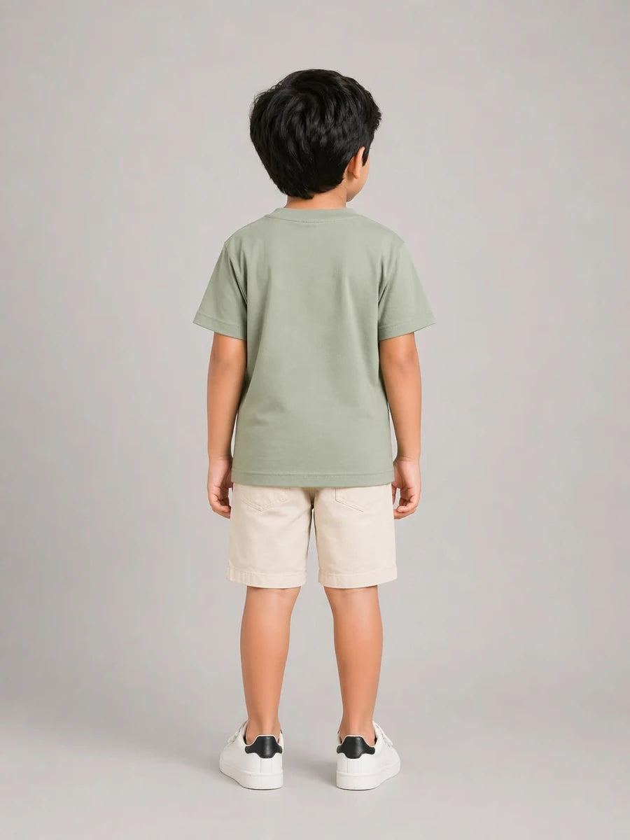 Boys Everyday T-shirt: Sage green - Shop For Asha