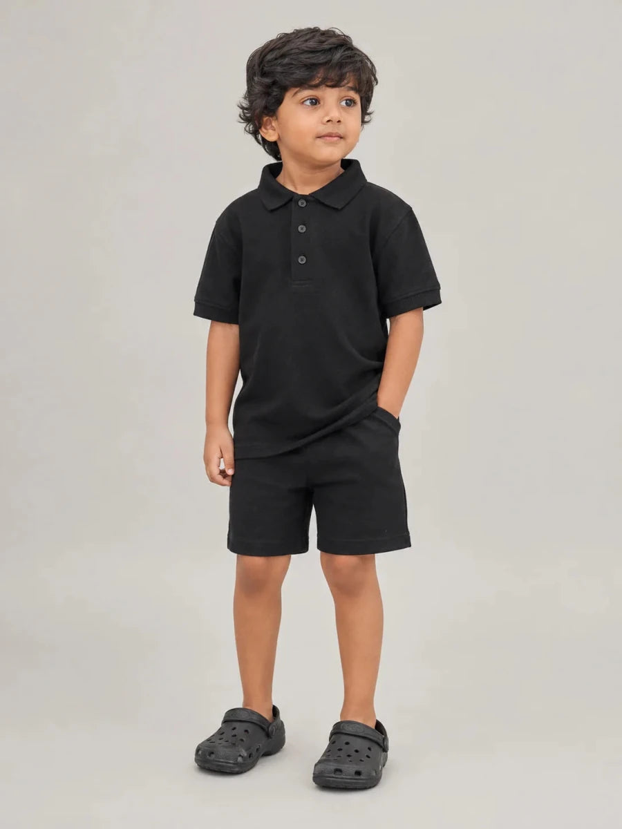 Boys Polo T-shirt: Black - Shop For Asha