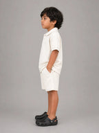 Boys Polo T-shirt: Coconut white - Shop For Asha