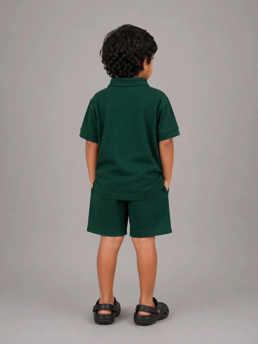 Boys Polo T-shirt: Forest Green - Shop For Asha