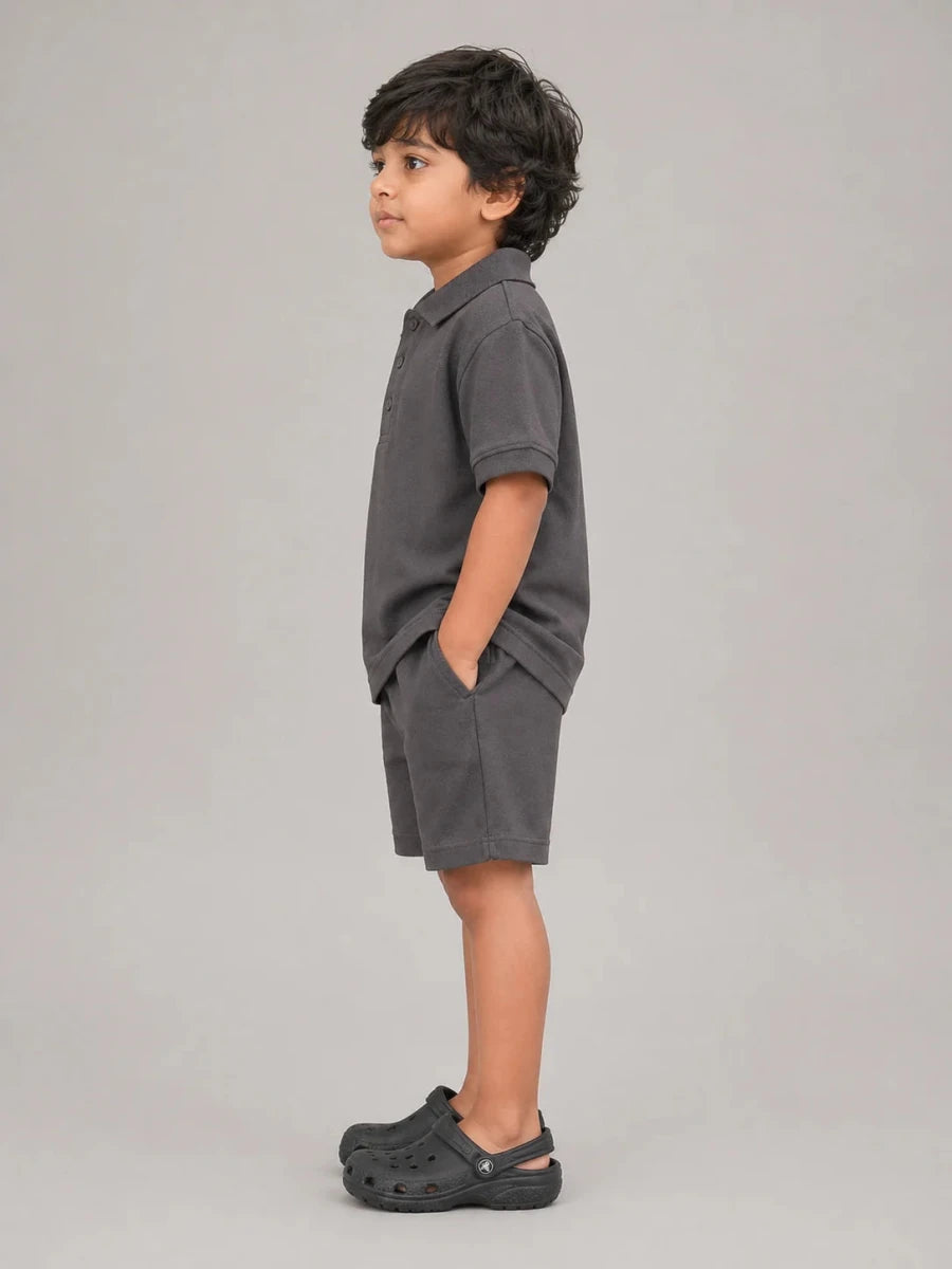 Boys Polo T-shirt: Grey - Shop For Asha