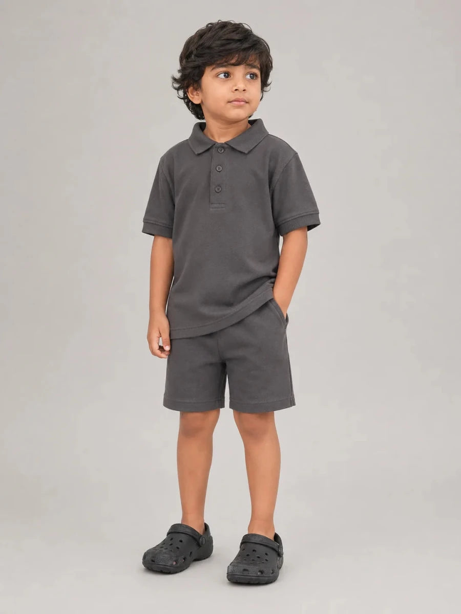 Boys Polo T-shirt: Grey - Shop For Asha