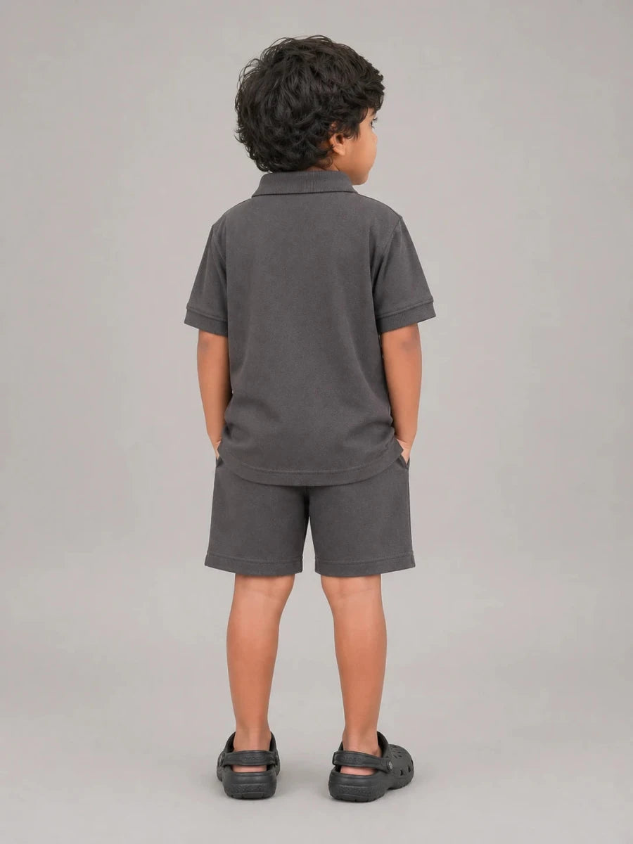 Boys Polo T-shirt: Grey - Shop For Asha