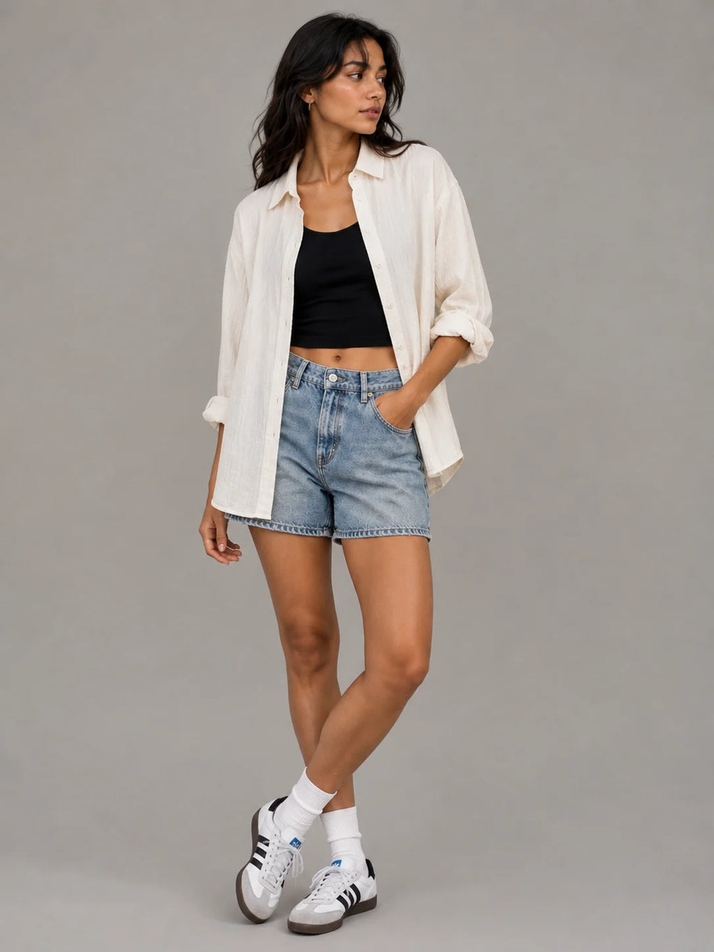 The Everyday Crinkle Shirt: Coconut White