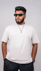 Cloud Grey Crew Neck Regular Fit T-shirt - Shop For Asha